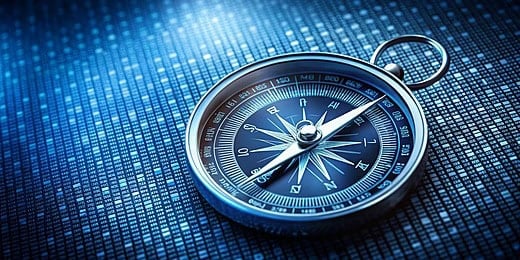 pngtree compass on blue digital background stock photo finding your way in image 16178702